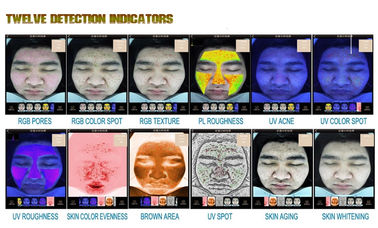 Cosmeti เครื่องวิเคราะห์ใบหน้าเครื่องบำบัดนักสืบลึก 10 ปีกระปมกระเปา