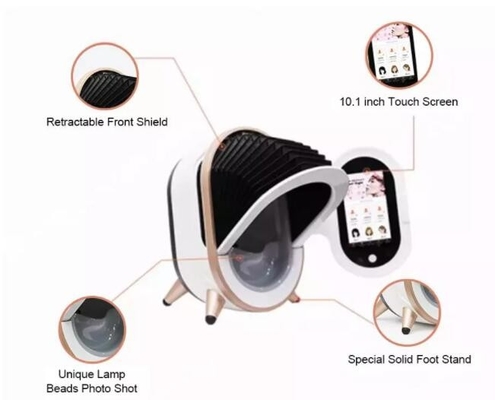 Salon Spa Clinic ใช้เครื่องวิเคราะห์ผิวหน้า 3D Scanner Tester 45W