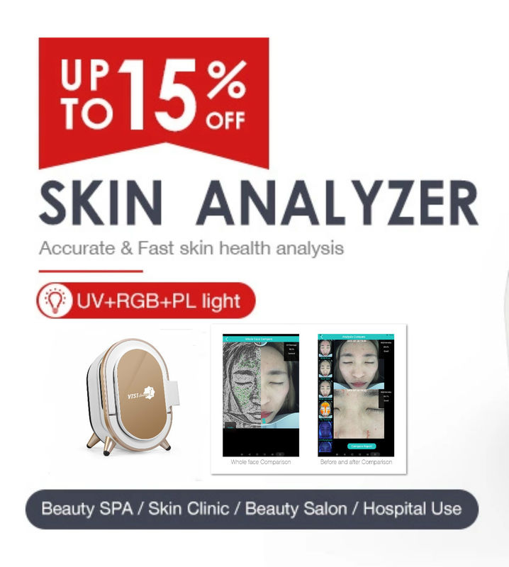 M9 Professional Skin Analyzer Andriod ระบบปฏิบัติการสีทอง
